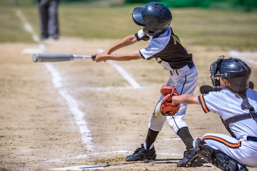 kids playing baseball